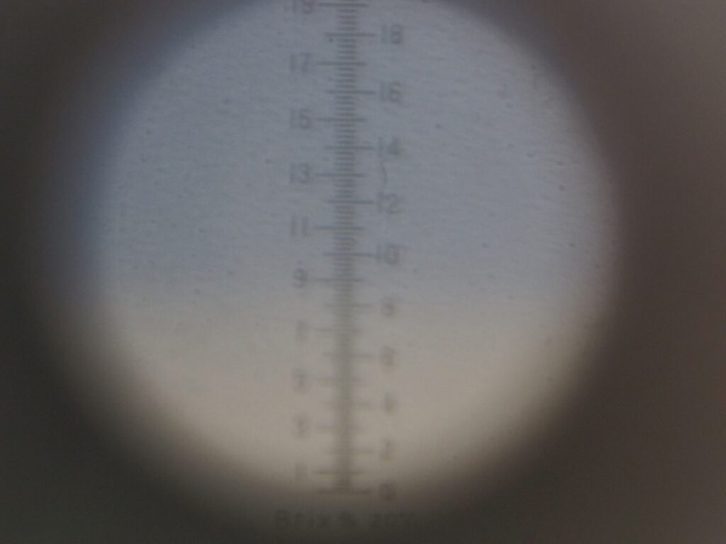 完熟した南高梅の糖度を示した画像